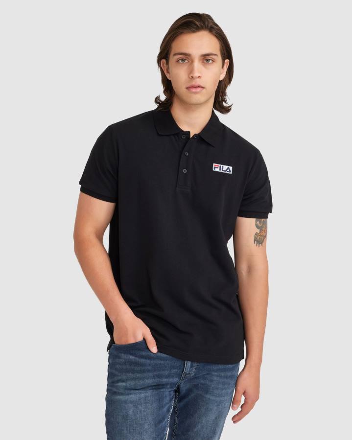 4T242367 negro polo fila asher hombre negro FILA