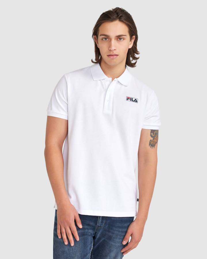 4T242375 blanco polo asher hombre fila blanco FILA