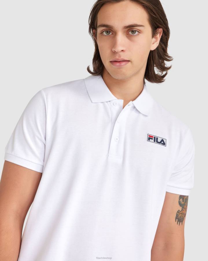 4T242375 blanco polo asher hombre fila blanco FILA