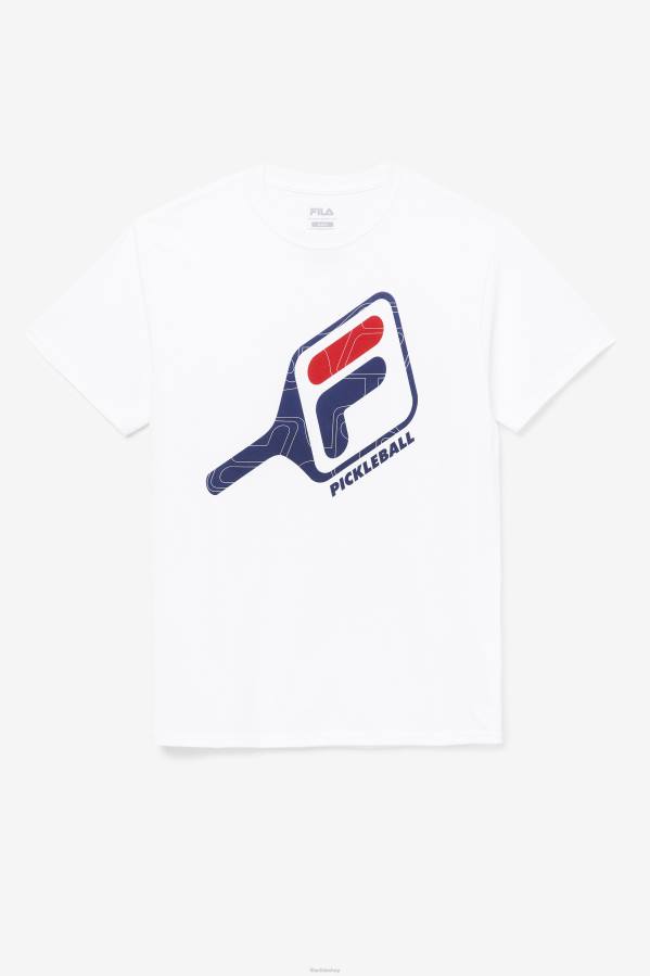 4T241114 blanco camiseta fila pickleball paddle blanca FILA