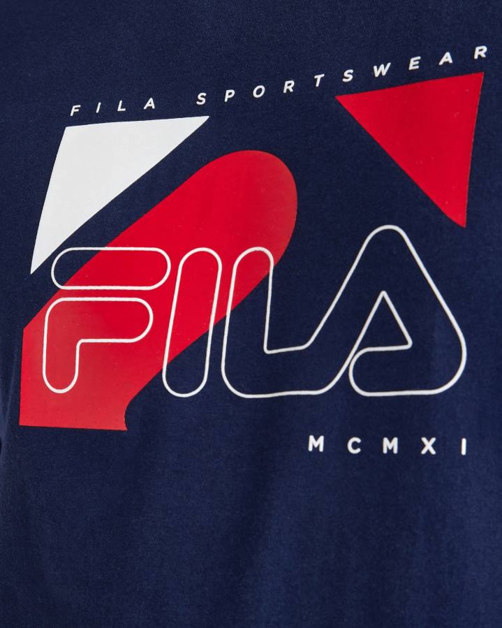 4T242321 Armada camiseta fila shaw hombre azul marino FILA