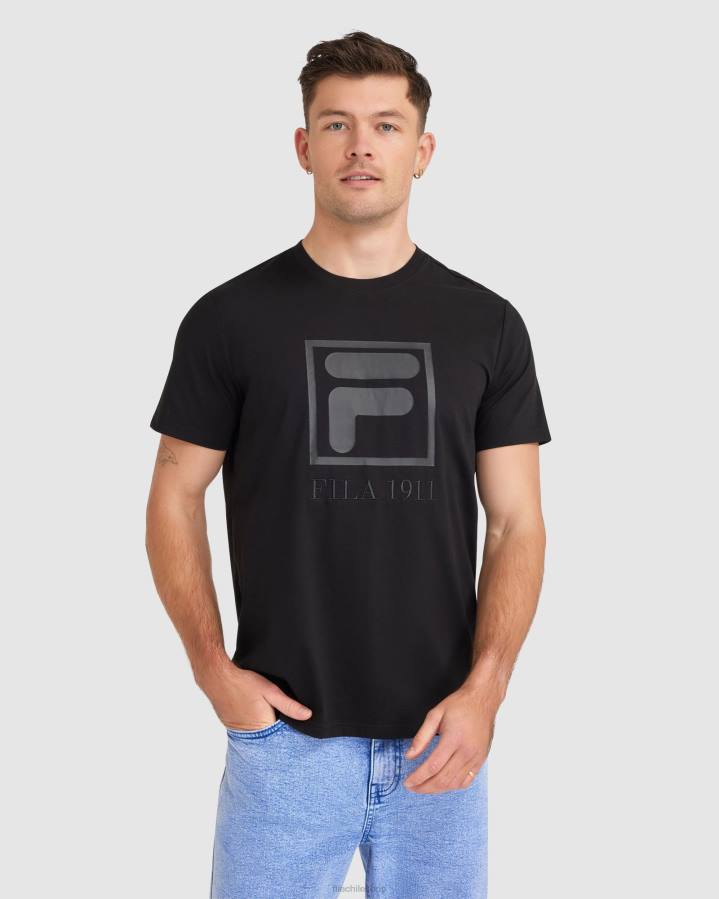 4T242406 negro camiseta fila sahand negra para hombre FILA