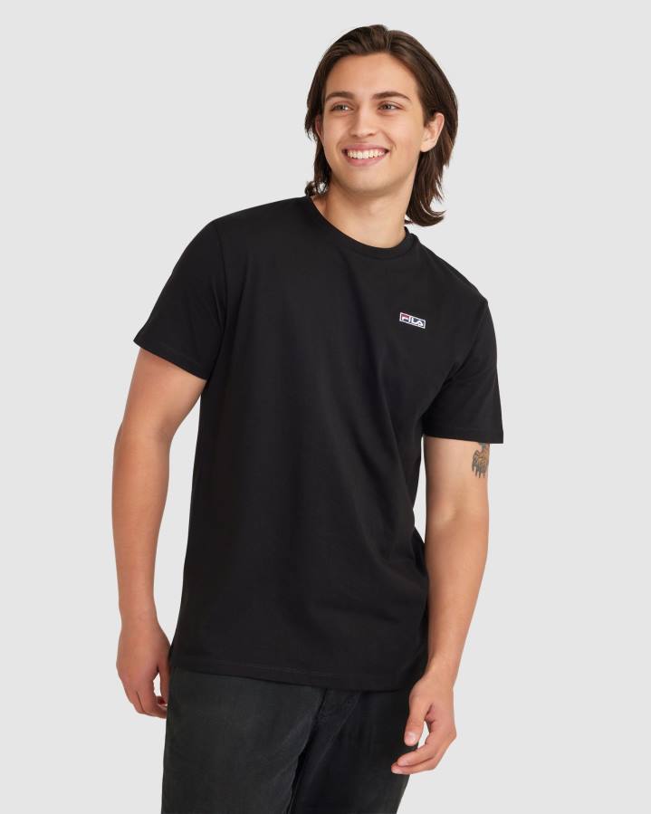 4T242417 negro camiseta fila cian hombre negra FILA