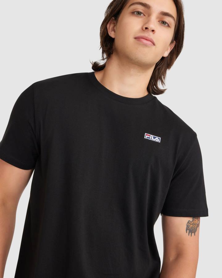 4T242417 negro camiseta fila cian hombre negra FILA