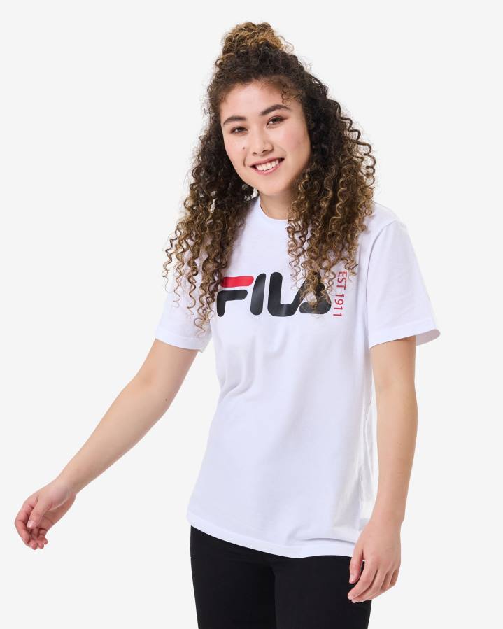 4T242584 blanco camiseta fila blanca unisex london FILA