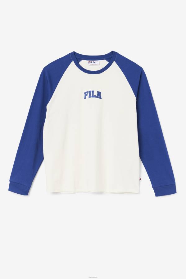 4T24307 gardenia/azul camiseta fila chet raglan gardenia/azul FILA