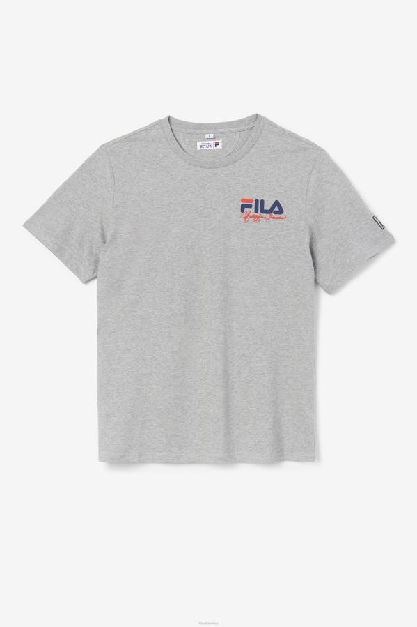 4T24390 cuero gris camiseta fila bevans park gris jaspeado FILA