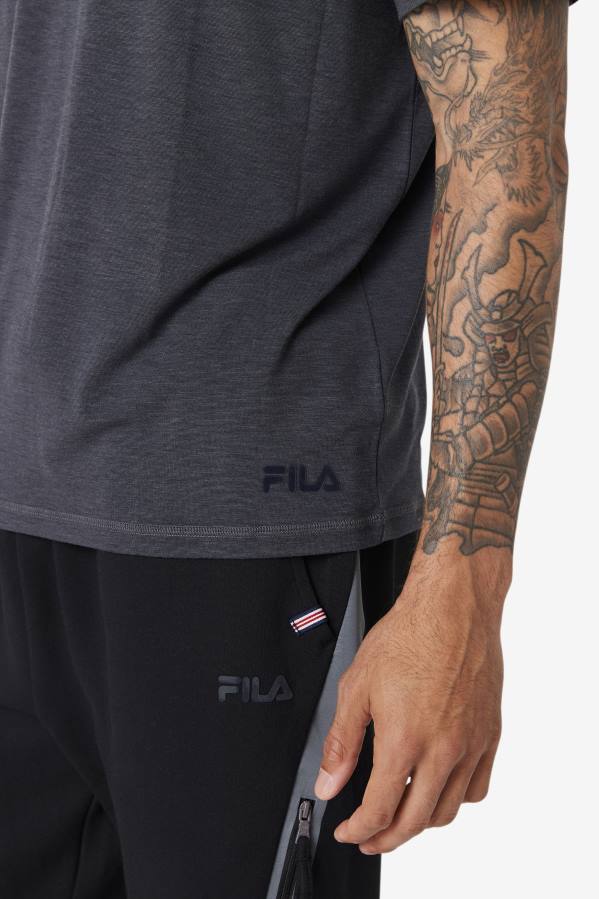 4T24400 brezo negro camiseta fila negra heather commuter FILA