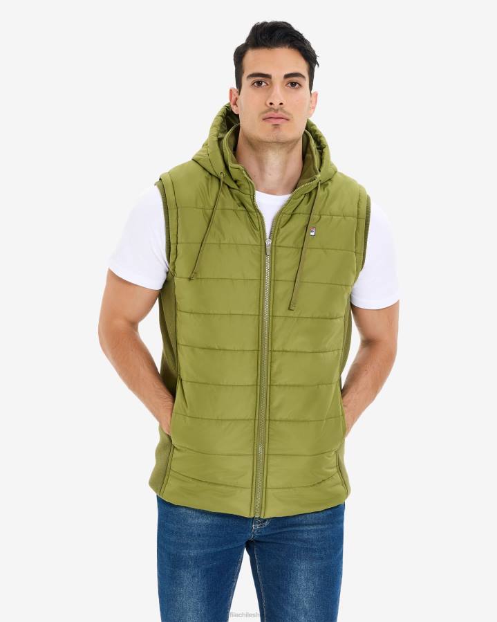 4T242650 aceituna chaleco acolchado fila julio oliva para hombre FILA