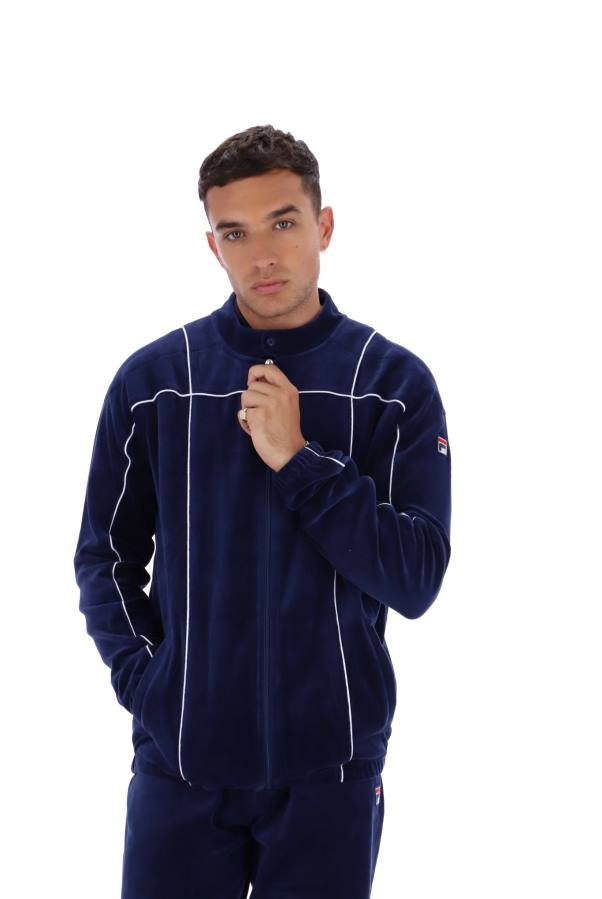 4T243329fila colmillo clásico velour track top FILA