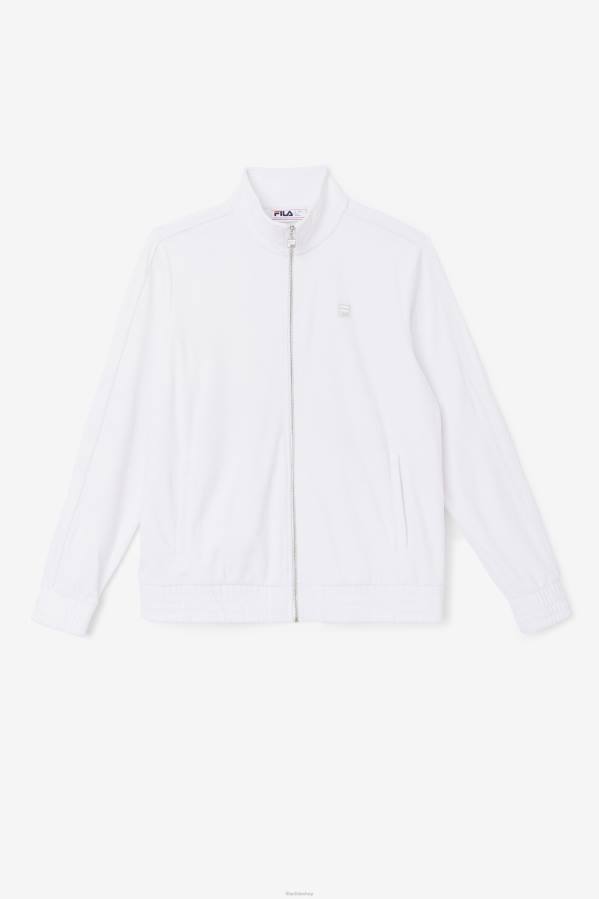 4T24813 blanco chaqueta fila deverall velour blanca FILA