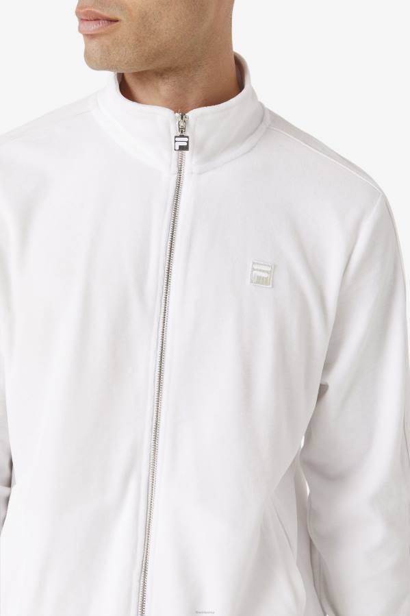 4T24813 blanco chaqueta fila deverall velour blanca FILA