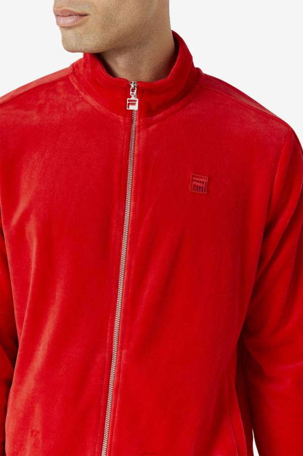 4T24817 rojo chaqueta fila deverall velour roja FILA