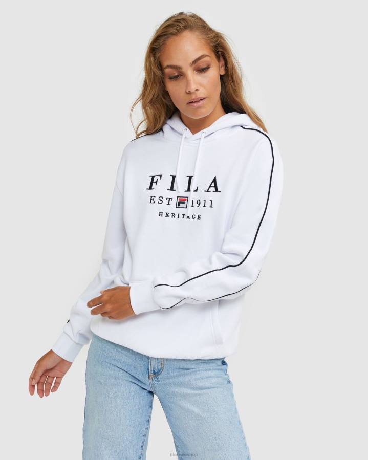 4T242442 blanco sudadera fila unisex blanca FILA