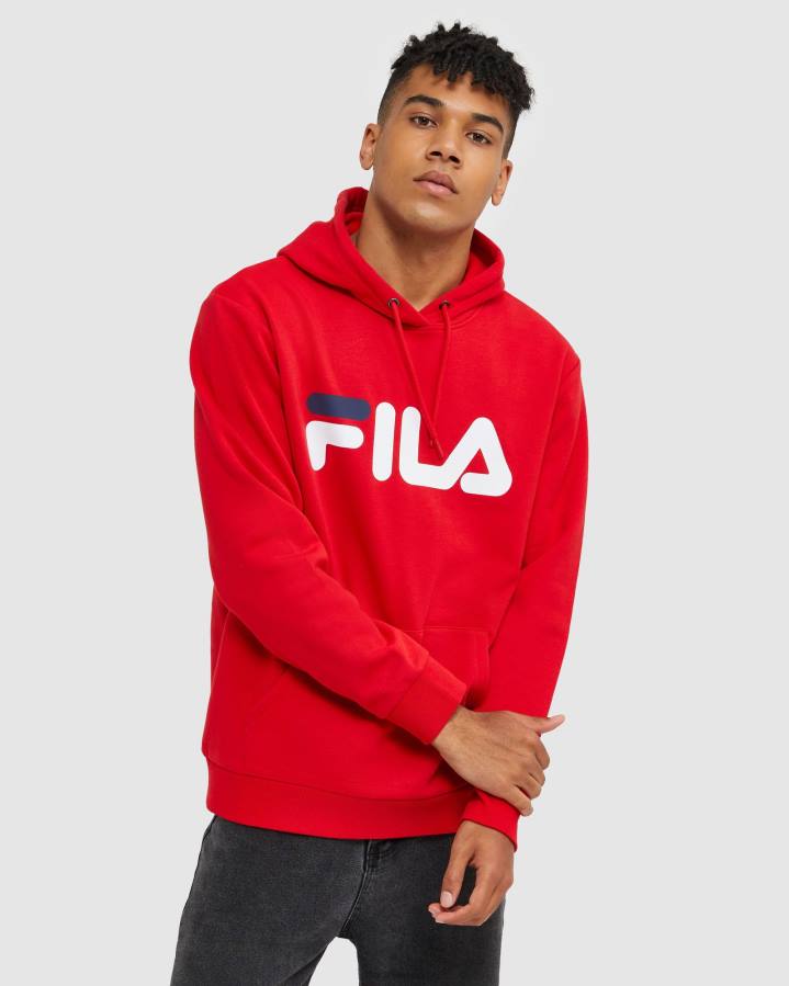 4T242458 rojo sudadera fila roja clasica unisex FILA