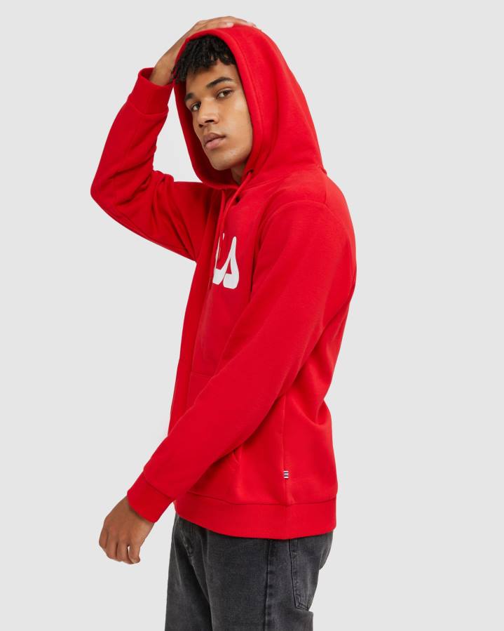 4T242458 rojo sudadera fila roja clasica unisex FILA