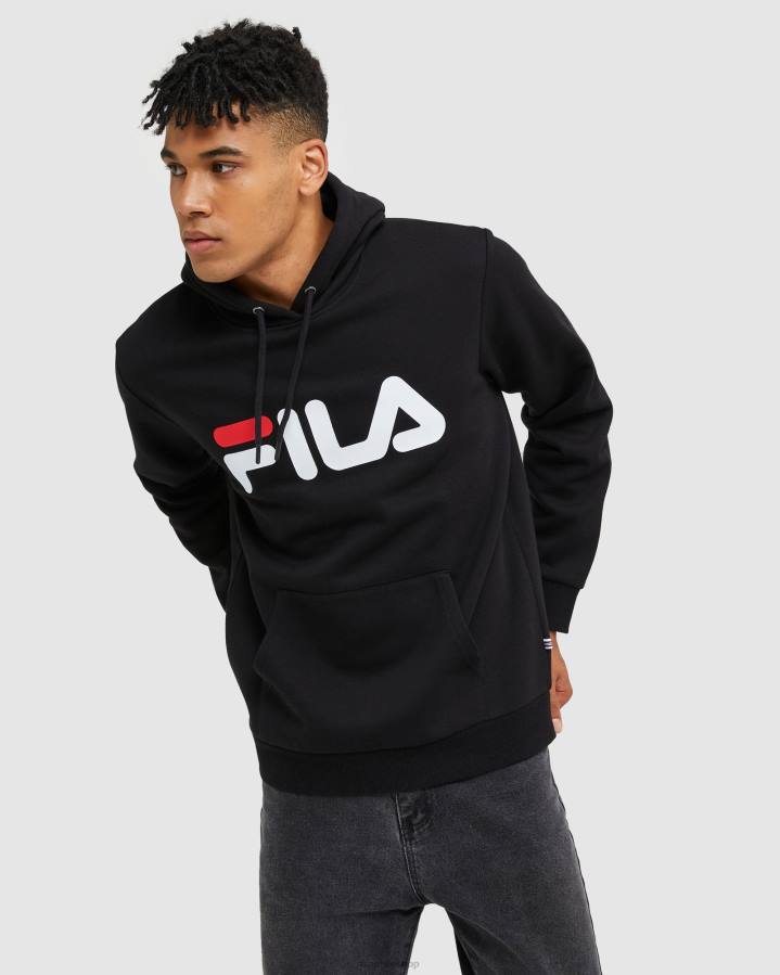 4T242466 negro capucha unisex clásica negra fila FILA