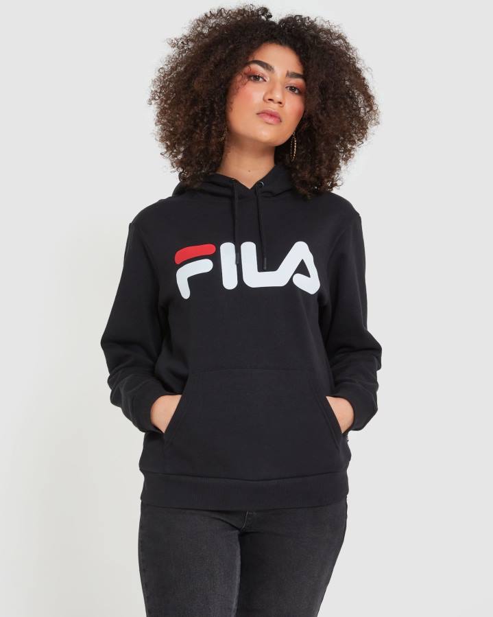 4T242466 negro capucha unisex clásica negra fila FILA