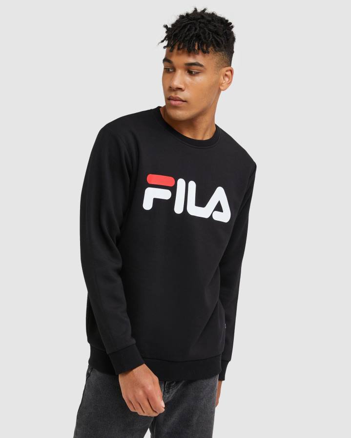 4T242488 negro sudadera fila negra clasica unisex FILA