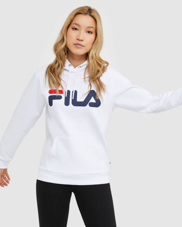 4T242496 blanco capucha fila unisex clasica blanca FILA