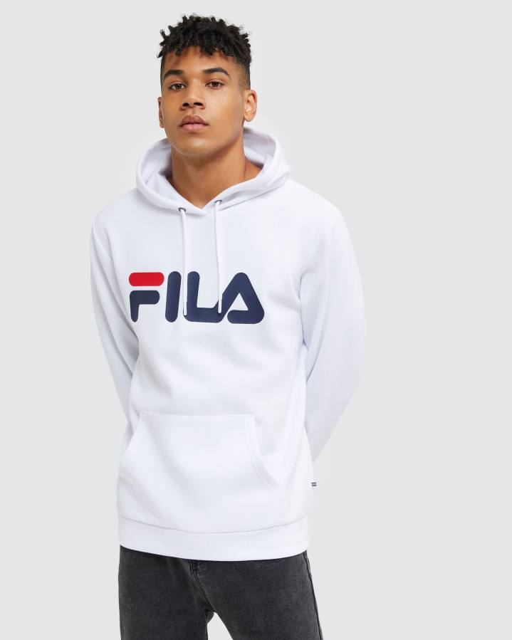 4T242496 blanco capucha fila unisex clasica blanca FILA