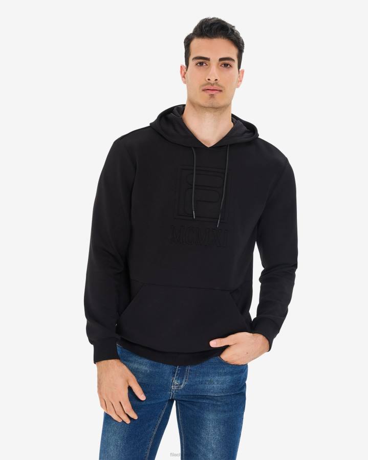 4T242607 negro sudadera fila dylan negra para hombre FILA