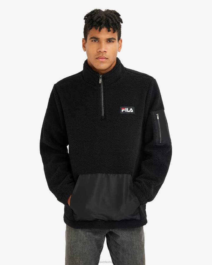 4T242608 negro fila cole teddy qtr zip hombre negras FILA