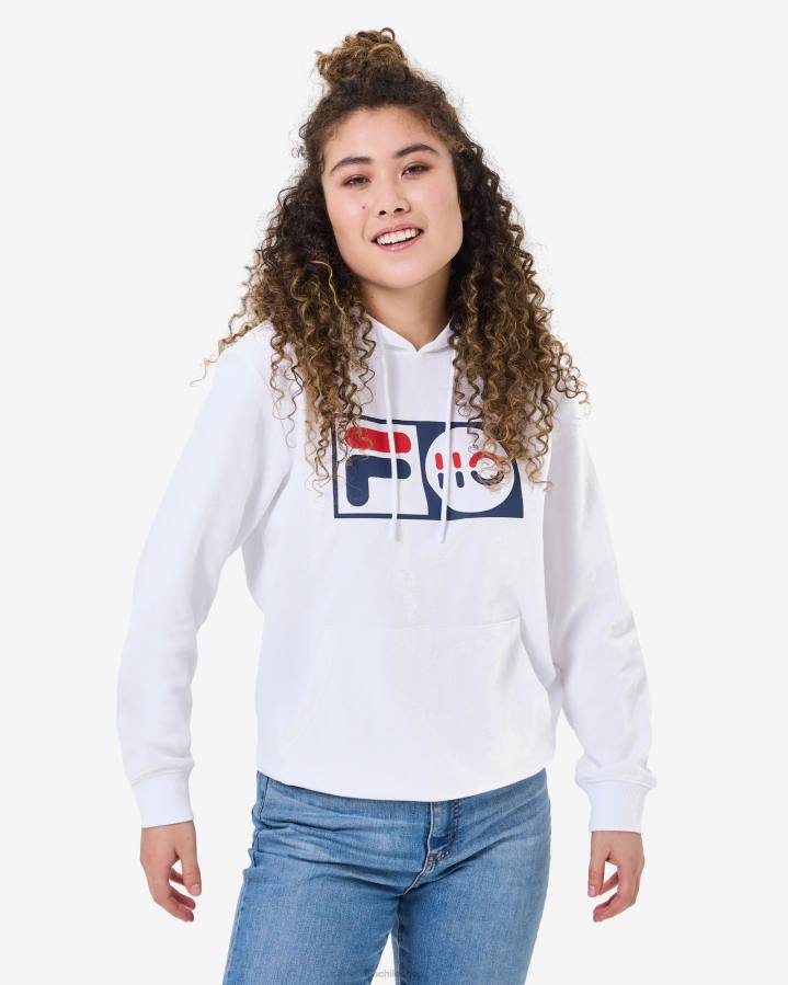 4T242619 blanco capucha fila unisex aniversario blanca FILA