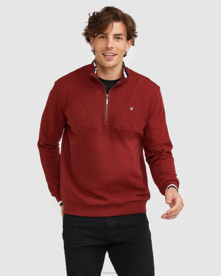 4T242642 ladrillo insignia de hombre qtr zip fila brick FILA