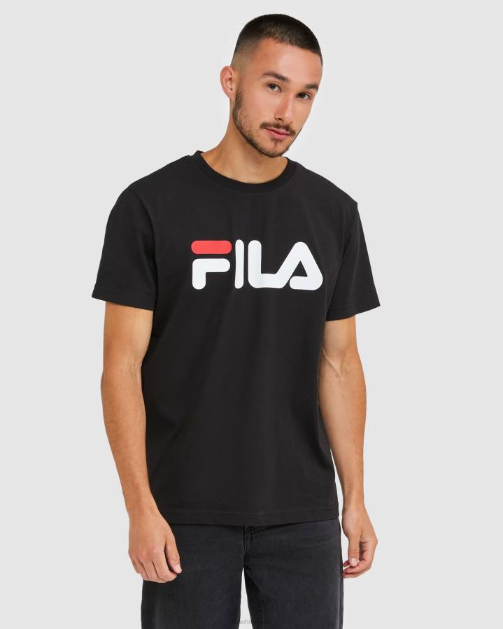 4T242434 negro camiseta fila negra clásica unisex FILA