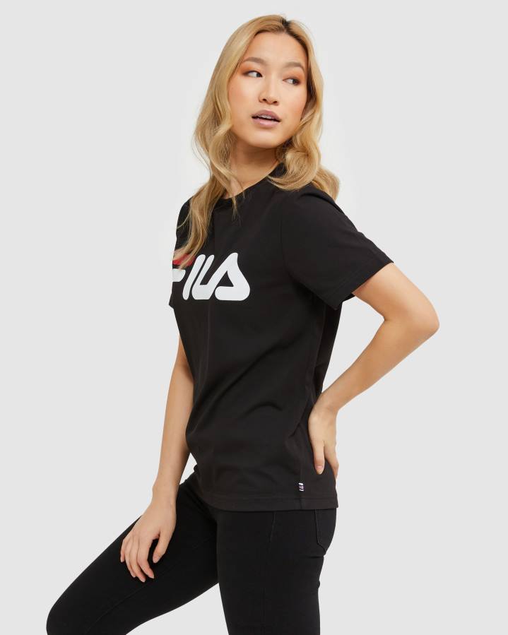 4T242434 negro camiseta fila negra clásica unisex FILA