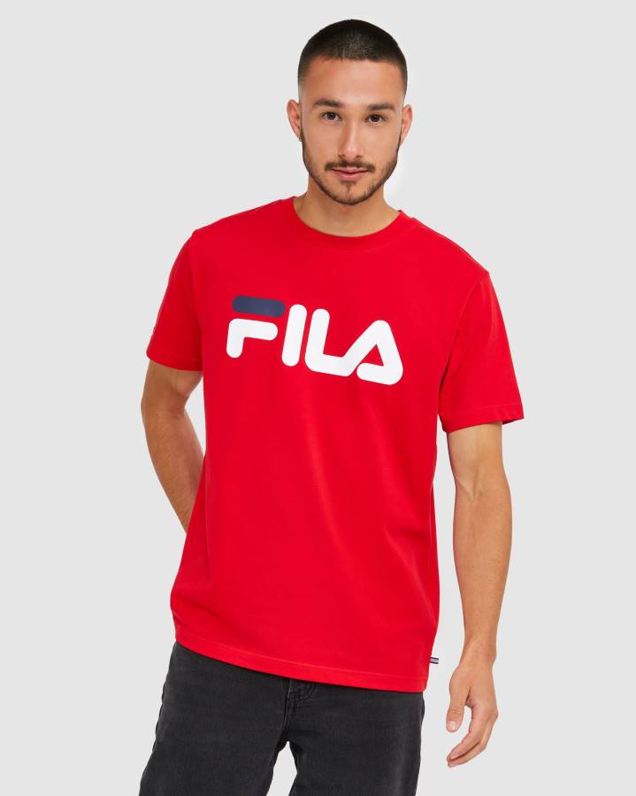 4T242440 rojo camiseta fila roja clásica unisex FILA