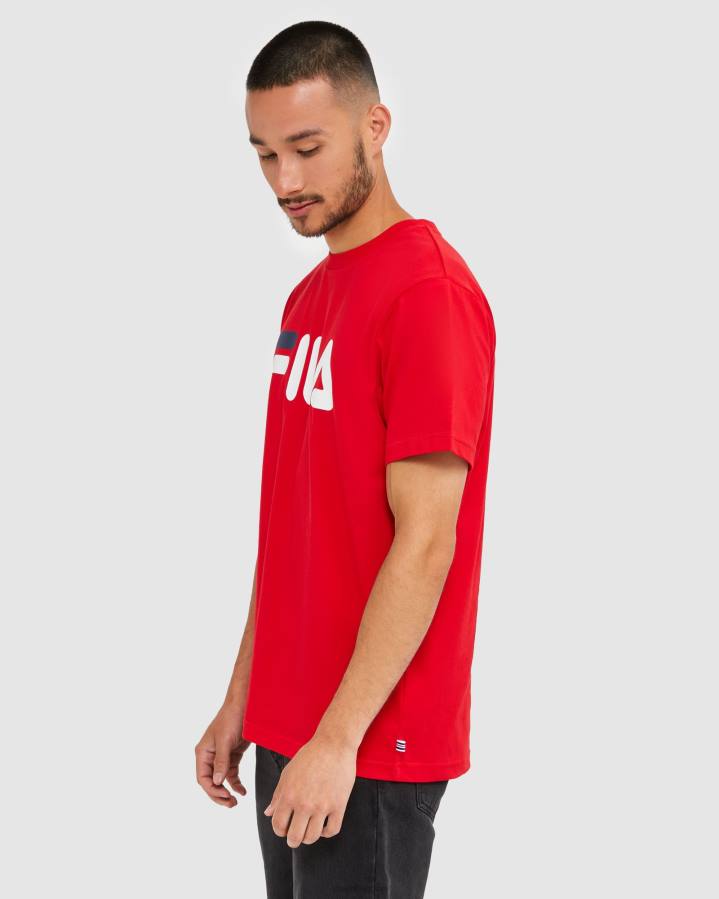 4T242440 rojo camiseta fila roja clásica unisex FILA