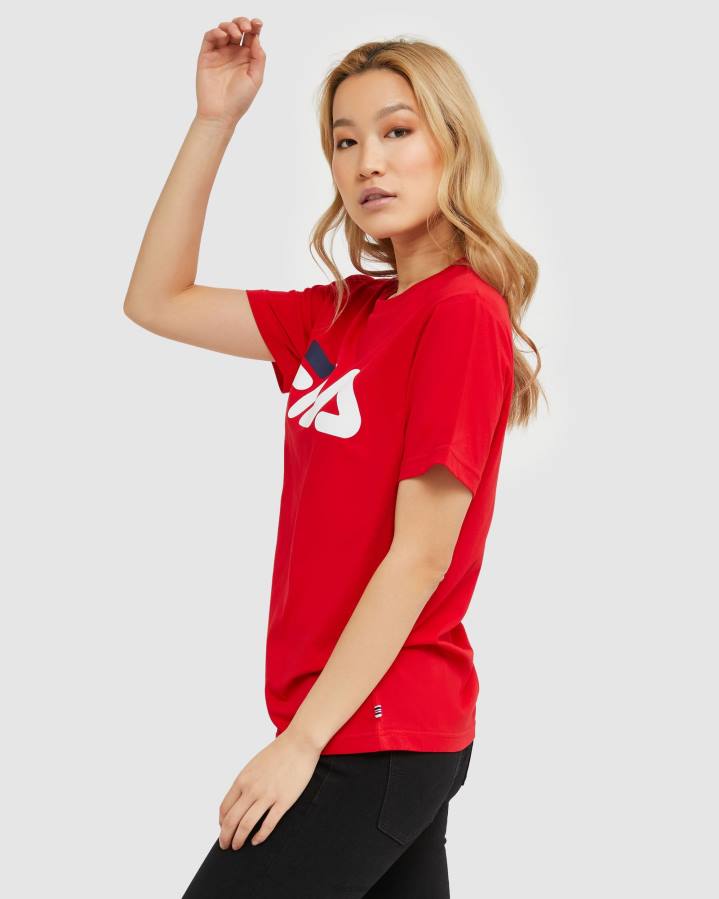 4T242440 rojo camiseta fila roja clásica unisex FILA