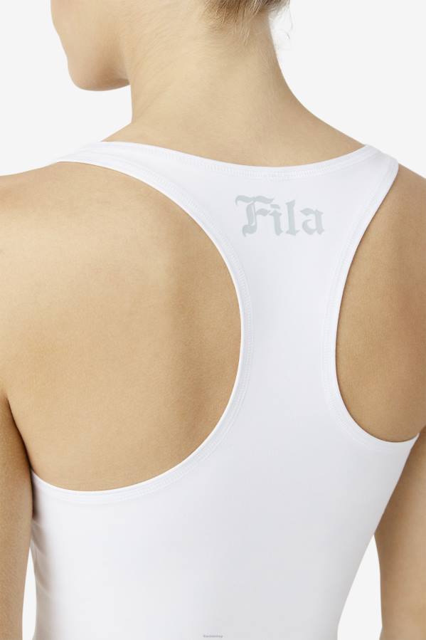 4T241457 blanco fila zuri reversible crop tank blanco FILA