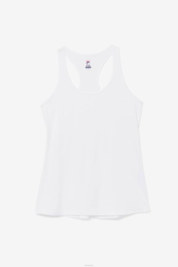 4T242018 blanco camiseta fila pickleball racerback blanca FILA