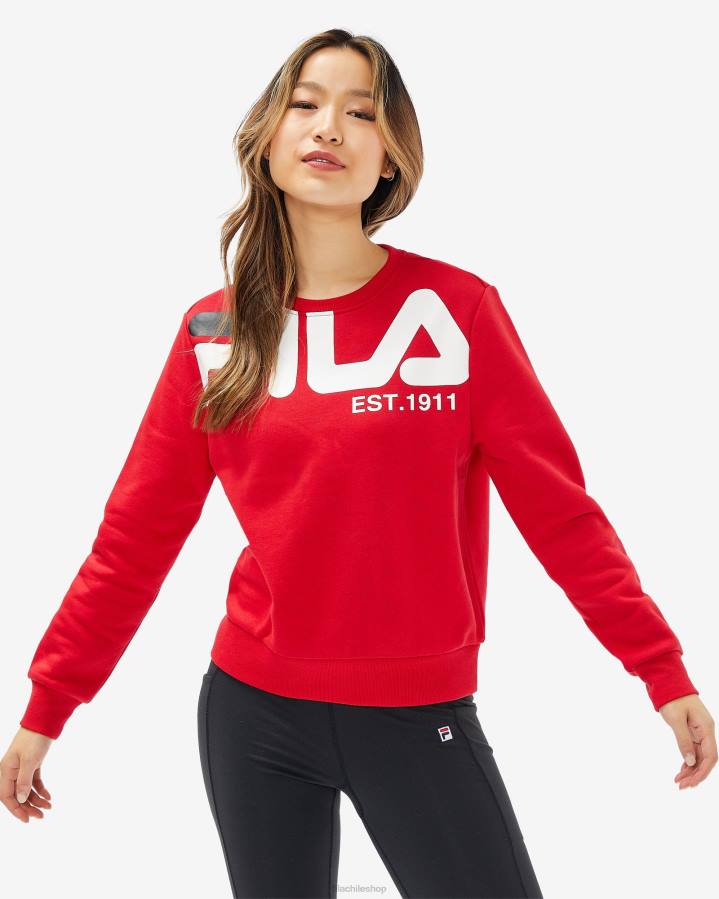 4T242963 rojo fila grazia crew rojas mujer FILA