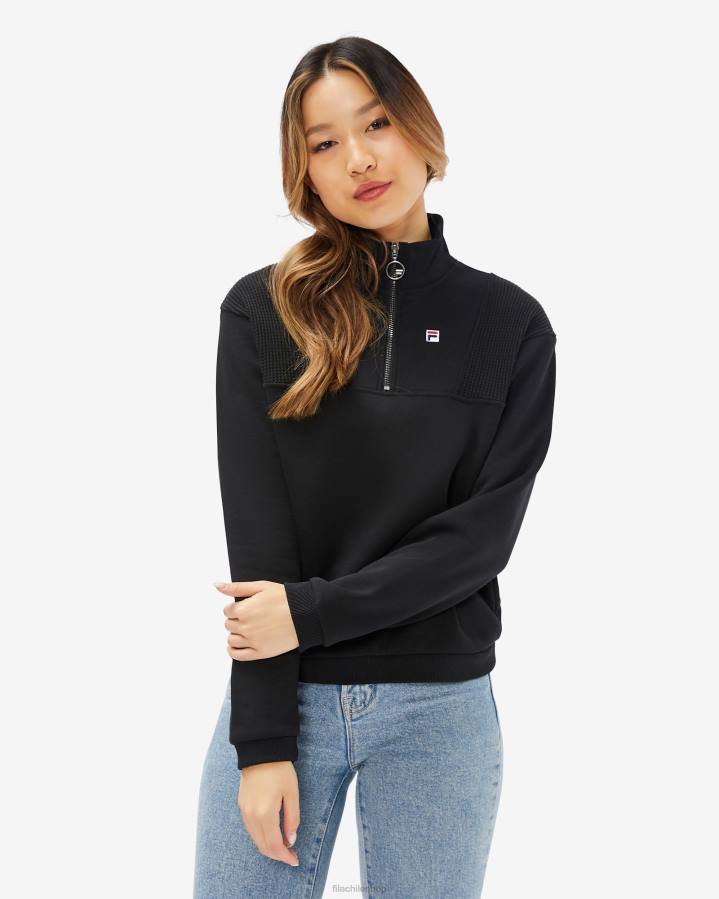 4T242972 negro insignia de mujer qtr zip fila negro FILA