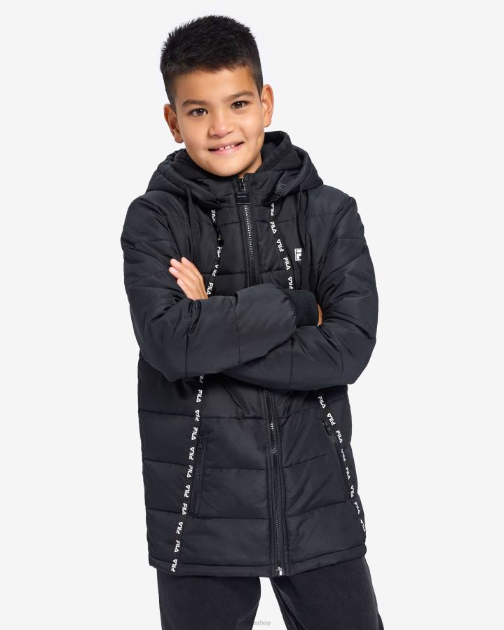 4T243163 negro chaqueta fila maxim puff niño negro FILA