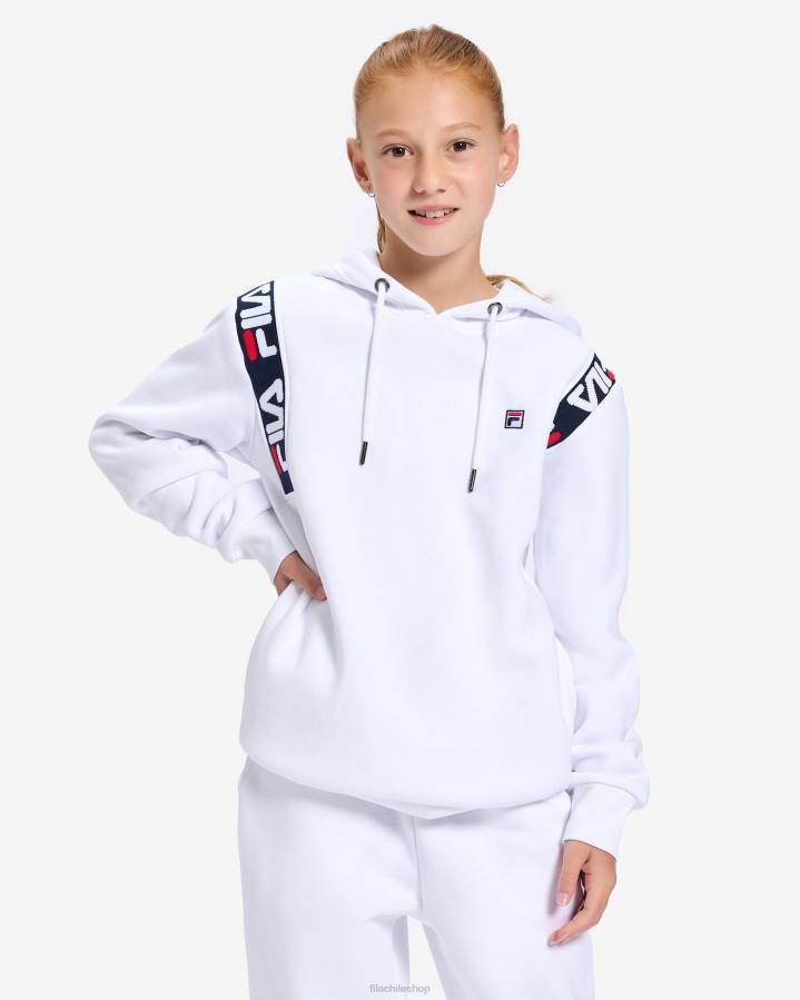 4T243141 blanco capucha fila infantil insignia 2.0 blanca FILA